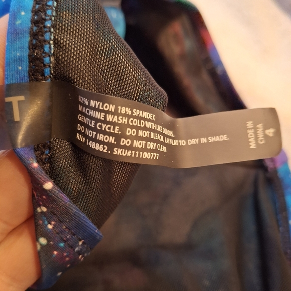 Torrid 4/4X Galaxy Racerback Bikini Top Sports Bra Structured Cup Side Boning - Picture 10 of 14